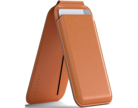 SATECHI Vegan-Leather Magnetic Wallet, оранжев на супер цени