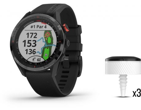 смарт часовник Garmin Approach S62, 47 мм, черен и сензори за голф Garmin Approach CT10 на супер цени