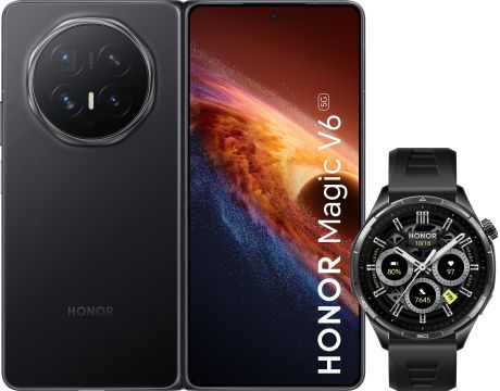 смартфон HONOR Magic V6, 16GB, 512GB, Black и смарт часовник HONOR Watch 6 - нарушена опаковка на супер цени