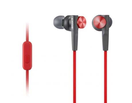 Sony Headset MDR-XB50AP, червен на супер цени