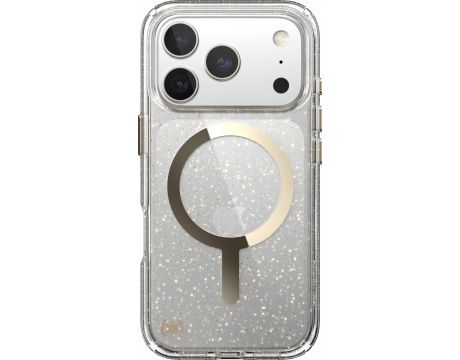 Speck Presidio Lux Glitter MagSafe за Apple iPhone 17 Pro, прозрачен/златист на супер цени