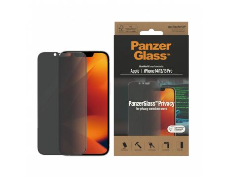 PanzerGlass Privacy за Apple iPhone 14/13/13 Pro, прозрачен/черен на супер цени