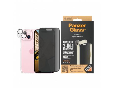 PanzerGlass 3-in-1 Privacy UWF HardCase за Apple iPhone 15 на супер цени