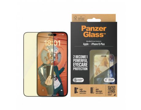 PanzerGlass UWF Eyecare за Apple iPhone 15 Plus на супер цени