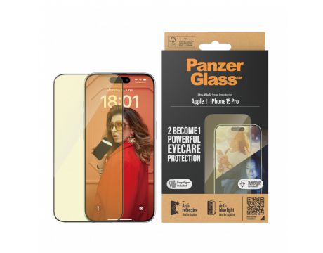 PanzerGlass UWF Eyecare за Apple iPhone 15 Pro на супер цени