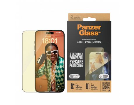 PanzerGlass UWF Eyecare за Apple iPhone 15 Pro Max на супер цени
