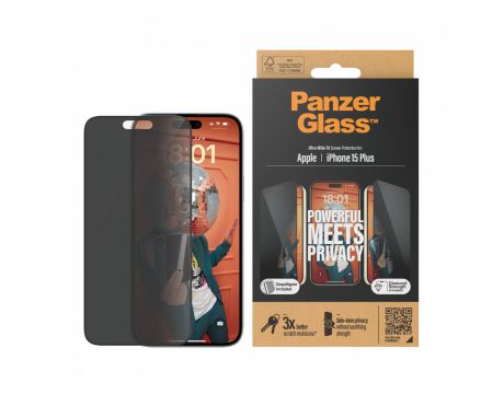 PanzerGlass Privacy UWF за Apple iPhone 15 Plus на супер цени
