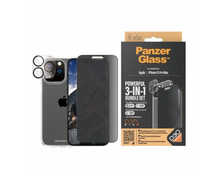 PanzerGlass 3-in-1 Privacy UWF HardCase за Apple iPhone 15 Pro Max на супер цени