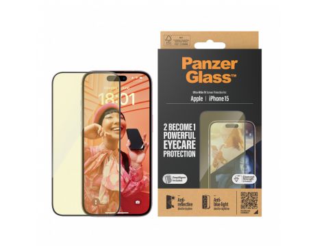 PanzerGlass UWF Eyecare за Apple iPhone 15 на супер цени