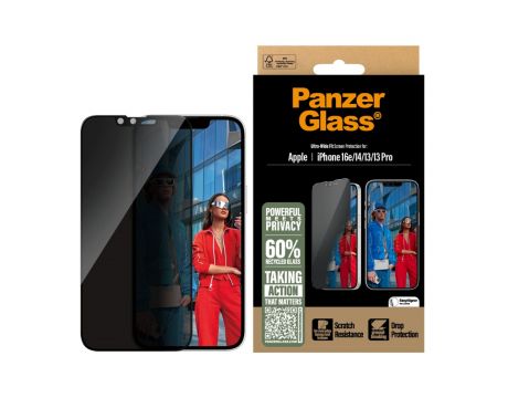 PanzerGlass UWF Privacy за Apple iPhone 17e/16е/14/13/13 Pro на супер цени