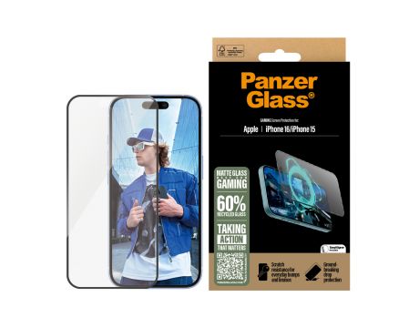 PanzerGlass UWF Gaming за Apple iPhone 16/ 15 на супер цени