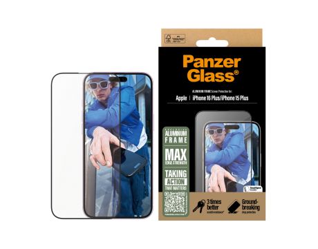 PanzerGlass UWF Aluminum Frame за Apple iPhone 16 Plus/ 15 Plus на супер цени