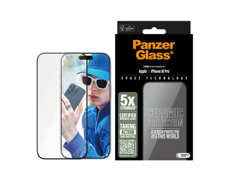 PanzerGlass UWF Ceramic за Apple iPhone 16 Pro на супер цени