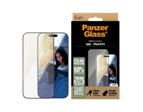 PanzerGlass UWF EyeCare за Apple iPhone 16 Pro на супер цени