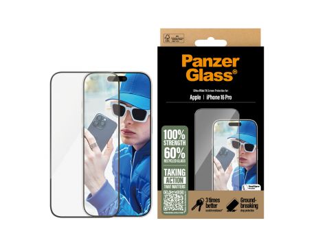 PanzerGlass Ultra-Wide Fit за Apple iPhone 16 Pro на супер цени