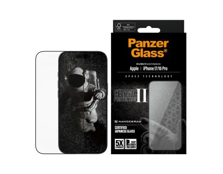 PanzerGlass UWF Ceramic II за Apple iPhone 17/ 16 Pro на супер цени