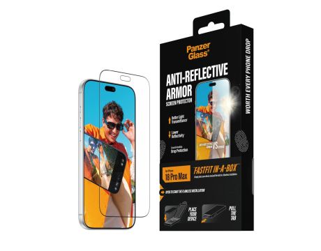 PanzerGlass Anti-reflective Armor w. FASTFIT IN-A-BOX за Apple iPhone 18 Pro Max на супер цени