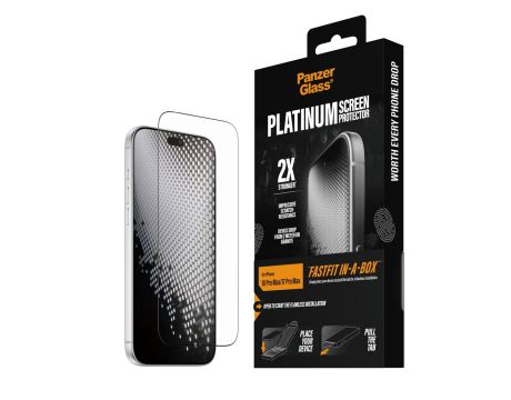 PanzerGlass Platinum w. FASTFIT IN-A-BOX за  Apple iPhone 18 Pro Max/17 Pro Max на супер цени