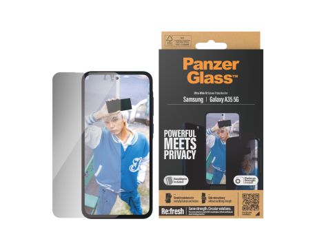 PanzerGlass Privacy Re:fresh за Samsung Galaxy A35, прозрачен/черен на супер цени