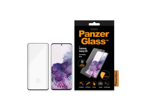 PanzerGlass CaseFriendly за Samsung Galaxy S20, прозрачен/черен на супер цени