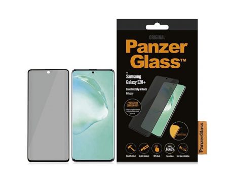 PanzerGlass CaseFriendly за Samsung Galaxy S20+, прозрачен/черен на супер цени