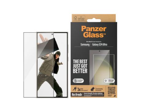 PanzerGlass Re:fresh UWF за Samsung Galaxy S24 Ultra, прозрачен/черен на супер цени