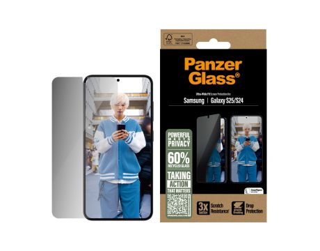 PanzerGlass UWF Privacy за Samsung Galaxy S25/ S24 на супер цени