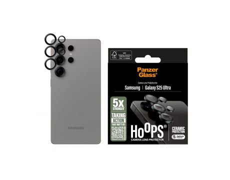 PanzerGlass Hoops Ceramic за Samsung Galaxy S25 Ultra, прозрачен/черен на супер цени