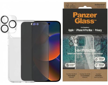 PanzerGlass Privacy 3-in-1 за Apple iPhone 14 Pro Max, прозрачен на супер цени