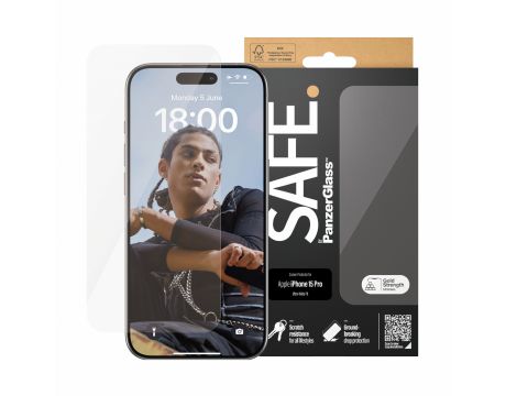 SAFE UWF за Apple iPhone 15 Pro, прозрачен на супер цени
