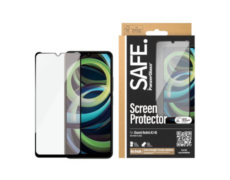 SAFE UWF за Xiaomi Redmi A3, прозрачен/черен на супер цени