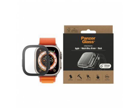 PanzerGlass за Apple Watch Ultra, 49mm, черна рамка на супер цени