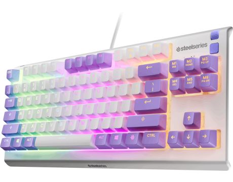 SteelSeries Apex 3 TKL Amethyst, бял/лилав на супер цени