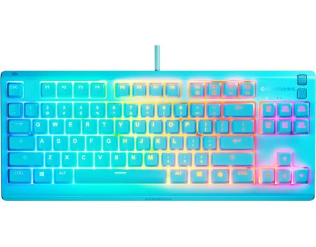 SteelSeries Apex 3 TKL Aqua, син на супер цени