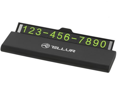 Tellur Car Parking Phone Number Card, черен на супер цени