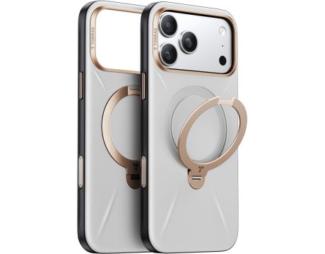 TORRAS Ostand QPRO VegSkin за Apple iPhone 17 Pro, сив на супер цени
