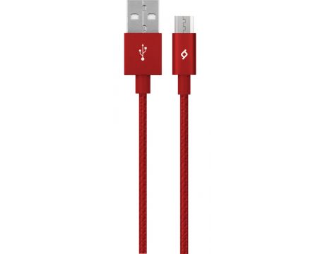 ttec AlumiCable USB към micro USB, червен на супер цени
