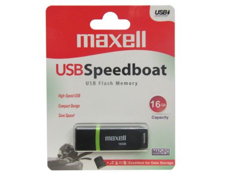 16GB Maxell Speedboat, черен на супер цени