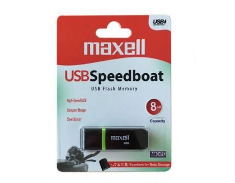 8GB Maxell Speedboat, черен на супер цени
