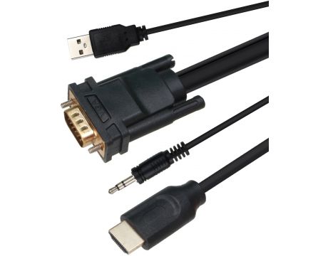 VCOM HDMI към VGA и 3.5 мм жак и USB на супер цени