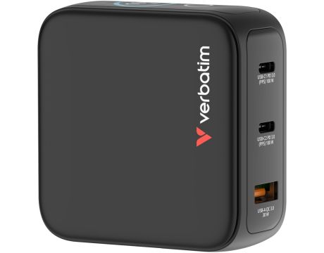 Verbatim Mini GaN Charger 100W, черен на супер цени