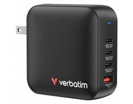 Verbatim Mini GaN 165W, черен на супер цени