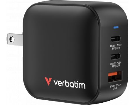 Verbatim Mini GaN 70W, черен на супер цени