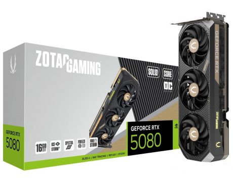 Zotac GeForce RTX 5080 16GB GAMING SOLID CORE OC DLSS 4 на супер цени