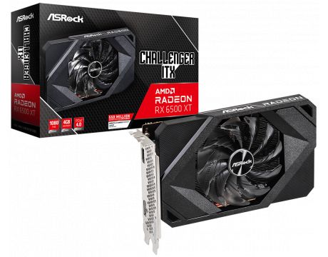 ASRock Radeon RX 6500 XT 4GB Challenger ITX + геймърски комплект FURY на супер цени