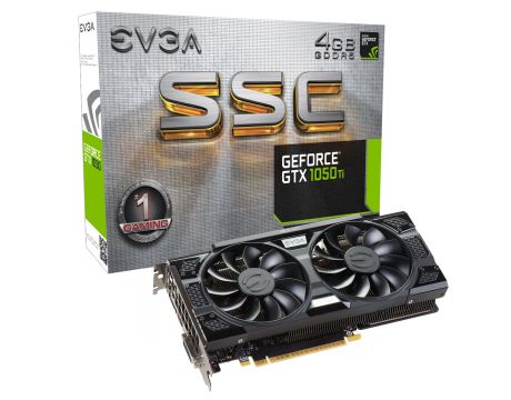 EVGA GeForce GTX 1050 Ti 4GB SSC GAMING ACX 3.0 на супер цени