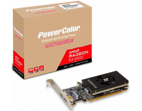 PowerColor Radeon RX 6400 4GB LP на супер цени
