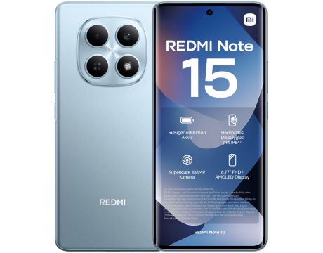 Xiaomi Redmi Note 15 4G, 8GB, 256GB, Glacier Blue на супер цени
