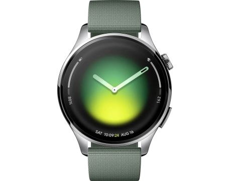 Xiaomi Watch 5, 47 мм, сребрист/зелен на супер цени