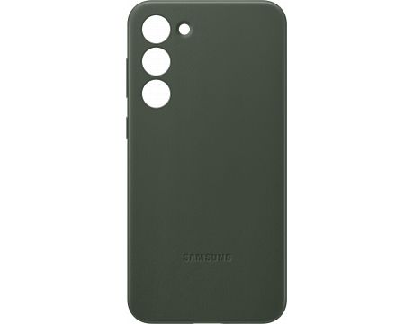 Samsung Leather за Samsung Galaxy S23+, зелен на супер цени